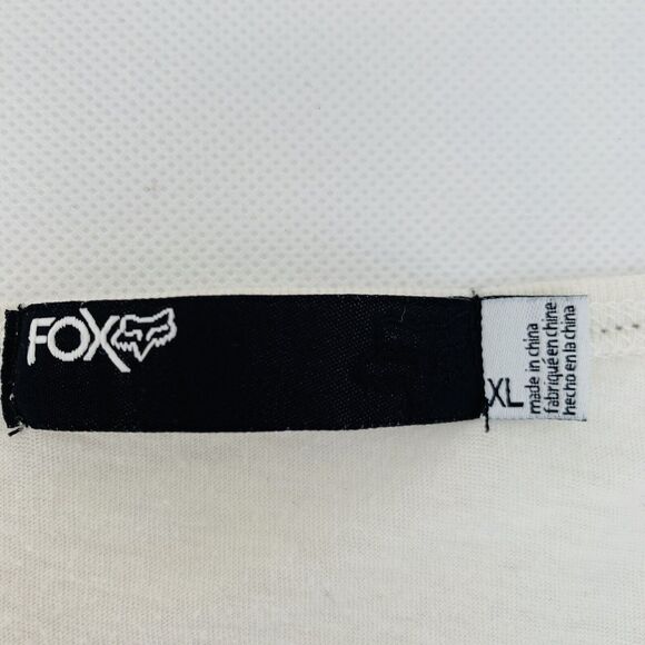 Fox Head Shirt Women XL XLarge White Gray Lace Long Sleeve Racing Travel Casual - Picture 12 of 16